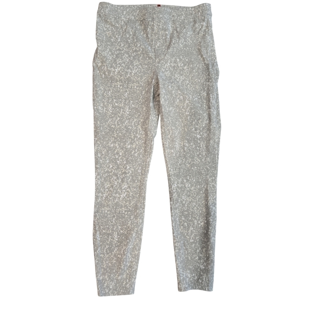 SPANX GREY&WHITE PAINT SPLATTER SKINNY JEANS. SIZE LARGE.